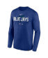 Фото #3 товара Men's Royal Toronto Blue Jays Authentic Collection Team Logo Legend Performance Long Sleeve T-shirt