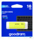 USB флеш-накопитель GoodRam UME2-0160Y0R11 16 ГБ, USB Type-A 2.0, скорость до 20 МБ/с, желтый