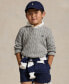 Toddler and Little Boys Cable-Knit Cotton Sweater