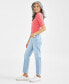 Фото #3 товара Women's Mid-Rise Relaxed Girlfriend Jeans, Created for Macy's