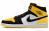 Фото #1 товара Кроссовки Nike Air Jordan 1 Mid Yellow Toe Black (Белый, Желтый, Черный)