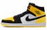 Кроссовки мужские Nike Air Jordan 1 Mid Yellow Toe Black Белый, желтый, черный, 42.5 - фото #1