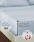 Фото #3 товара Luxury 500 Thread Count Striped Bed Sheets - Cotton Sateen Sheets Set, Soft, Breathable, Deep Pocket by - Full