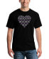 ფოტო #1 პროდუქტის Men's XOXO Heart Word Art T-shirt