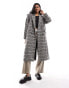 Selected Femme oversized formal coat in check print