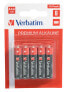 Фото #5 товара Одноразовые батарейки Verbatim AAA Alkaline 1.5V 10 штук черные красные