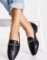 ASOS DESIGN Mingle chain loafers in black Черный, 36 - фото #1