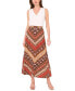 Women's Chevron-Print Pull-On A-Line Maxi Skirt