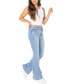 Juniors' Double-Button Flare Jeans