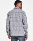 Фото #2 товара Men's Plaid Button-Down Shirt Jacket, Created for Macy's