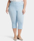 Фото #1 товара Plus Size Dakota Crop Pull-On Jeans