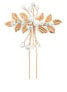 Фото #1 товара Elegant gold-plated decorative hairpin with beads