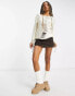 Фото #2 товара COLLUSION knitted jumper with open stitch detail in ivory