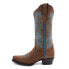 Ferrini Ella Embroidery Snip Toe Cowboy Womens Brown Casual Boots 8106110