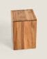 Фото #3 товара Large wooden square bathroom wastepaper bin
