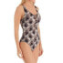 Фото #1 товара Bleu Rod Beattie 252186 Women's Skin Games Lace Down One-Piece Swimsuit Size 8