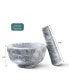 Фото #2 товара Mortar and Pestle Set - Small Grinding Bowl Container for Guacamole, Spices, Salsa, Pesto, Herbs - Best Mortar and Pestle Spice and Pills Crusher Set, Holds Up to 2.5oz - 3.75x2'', Marble Gray