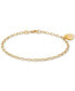 ფოტო #1 პროდუქტის Heart Charm Link Chain Bracelet in 10k Gold