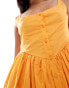 Фото #4 товара ASOS DESIGN voile picnic mini sundress in radiant yellow