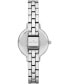 ფოტო #3 პროდუქტის Women's Metro Three-Hand Silver-Tone Stainless Steel Watch 30mm, KSW9001