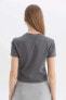 Kadın T-shirt Z8790az/gr211 Grey