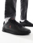 Фото #2 товара Polo Ralph Lauren Heritage Court trainer with red logo in black