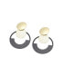 ფოტო #1 პროდუქტის Women's Black Circular Drop Earrings