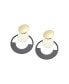 Women's Black Circular Drop Earrings