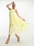 Фото #8 товара Collective the Label tiered smock midaxi dress in lemon