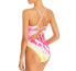 Aqua 286230 Women Tequila Sunrise Tie-Dyed One Piece Swimsuit, Size X-Small