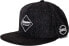 Фото #1 товара Blackskies Snapback cap, black, brown, grey wool screen, unisex premium baseball cap. - Hades