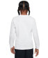 ფოტო #2 პროდუქტის Big Girls Sportswear Cotton Long-Sleeve Logo T-Shirt