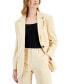 ფოტო #1 პროდუქტის Women's Notched-Collar Logo-Patch Single-Button Blazer