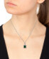 ფოტო #3 პროდუქტის EFFY® Emerald (2-1/5 ct. t.w.) & Diamond (1/4 ct. t.w.) 18" Pendant Necklace in 14k White Gold (Also Available in 14k Yellow Gold)
