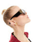 Jeepers Peepers cat eye sunglasses in black with gold