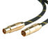 ROLINE GOLD Antenna Cable - Male - Female 10.0m - 10 m - IEC - IEC - Black - Gold