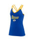 Women's Royal Los Angeles Rams Go For It Strappy Crossback Tank Top
