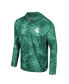 Фото #2 товара Men's Green Michigan State Spartans Palms Printed Lightweight Quarter-Zip Hooded Top