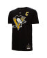 Фото #3 товара Men's Mario Lemieux Black Pittsburgh Penguins Name and Number T-shirt
