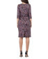 Фото #2 товара Women's Print Knee Length Faux Wrap Dress