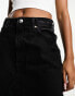 Фото #2 товара River Island split front denim maxi skirt in black