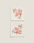 Фото #4 товара Pack of floral print napkins (pack of 2)