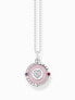 Thomas Sabo KE2201-390-9-L45V Silver necklace w. pink pendant and heart-shaped stone