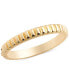 ფოტო #1 პროდუქტის Gold-Tone Thin Textured Bangle Bracelet, Created for Macy's