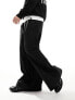 COLLUSION wide leg tailored trouser in black