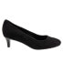 Trotters Fab T1905-003 Womens Black Narrow Suede Slip On Pumps Heels Shoes 10 - фото #1