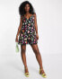 Фото #1 товара Miss Selfridge Premium festival embellished strappy cami dress in neon floral - MULTI