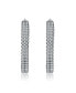 Sterling Silver Cubic Zirconia Braided Hoop Earrings