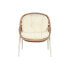 Фото #2 товара Набор стол и 3 кресла Home ESPRIT Белый Чёрный Бежевый Металл Стеклянный синтетический ротанг 130 x 76 x 83 cm