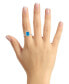 ფოტო #2 პროდუქტის Blue Topaz (2 ct. t.w.) and Lab-Grown Sapphire (1/4 ct. t.w.) Halo Ring in 10K White Gold